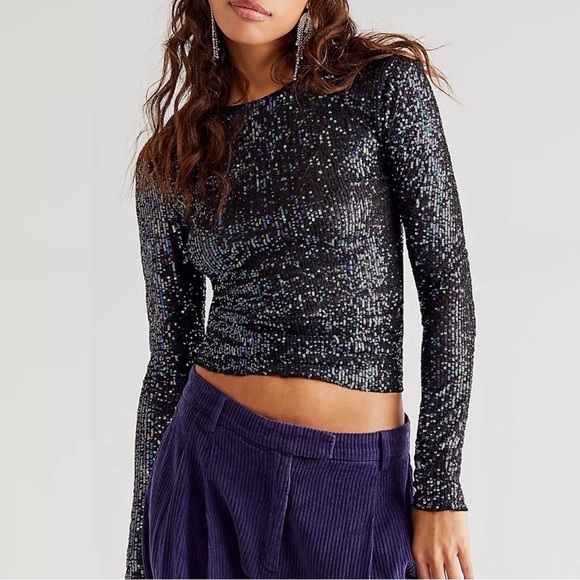 Free People Sequins  Top - Brand New With Tags - Picture 5 of 13